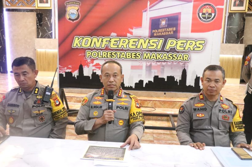 Konferensi Pers, Kapolrestabes Makassar Sampaikan Kesiapan Pengamanan Jelang Natal 2023 dan Tahun Baru 2024