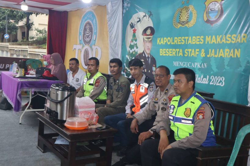 Kesiapan Personil Jajaran Polrestabes Makassar dan Instansi Terkait di Pos Pam Lilin 2023