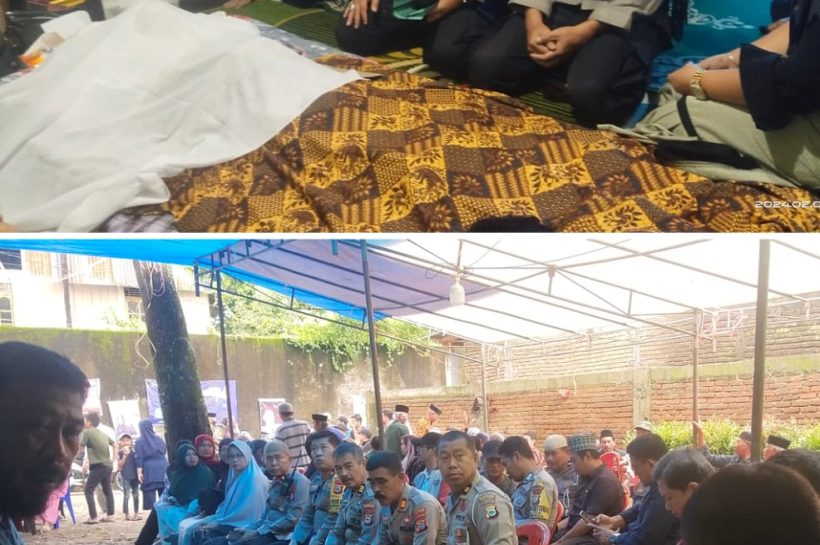 Wujud Belasungkawa, Kapolsek Manggala Bersama Anggota Melayat Ke Rumah Duka Orang Tua Dari Anggotanya Yang Meninggal Dunia