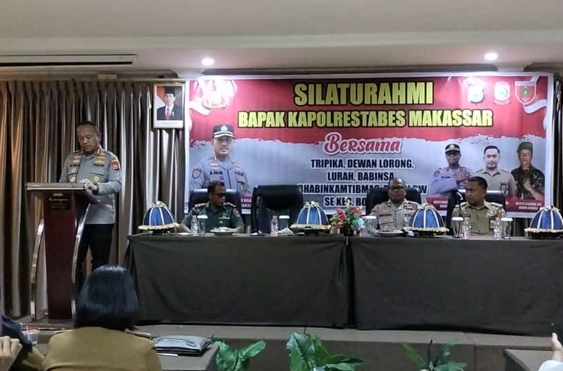Silaturahmi Kapolrestabes Makassar Bersama Tripika dan Dewan Lorong Kec. Bontoala