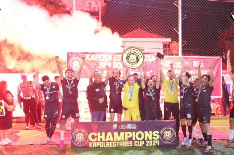 Kapolrestabes Makassar Resmi Tutup Turnamen Mini Soccer Kapolrestabes Cup 2024
