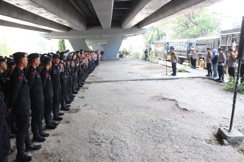 Polrestabes Makassar Gelar Apel Pengamanan Pelantikan Presiden dan Wakil Presiden Terpilih 2024