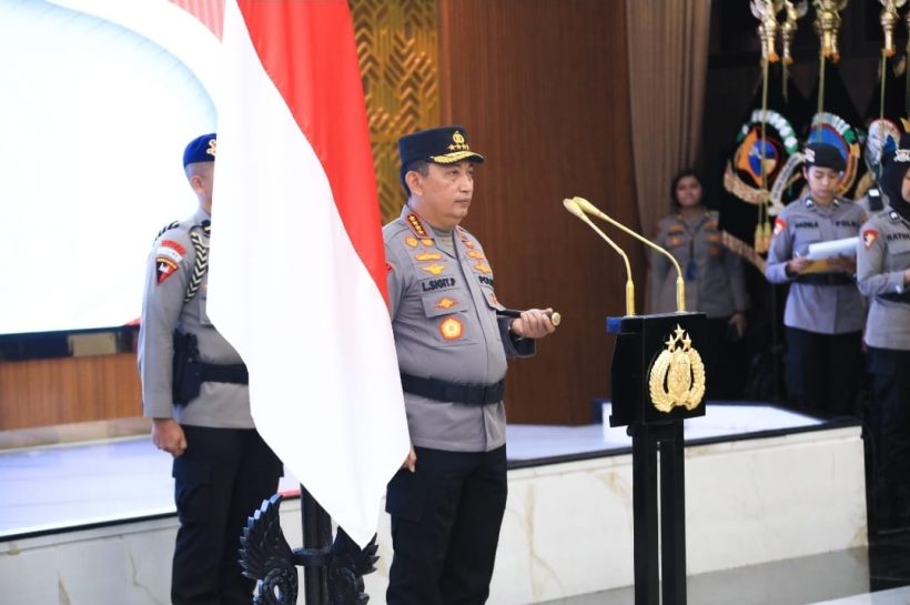 Kapolri Pimpin Kenaikan Pangkat 4 Pati-Pamen Polri