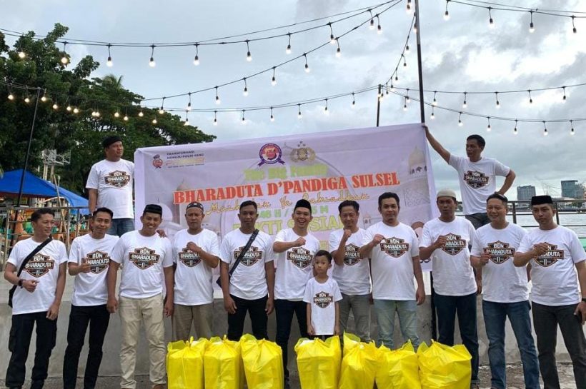 Hangatnya Kebersamaan! Bharaduta Dermaga Polres Pelabuhan Makassar Berbagi Takjil dan Bukber