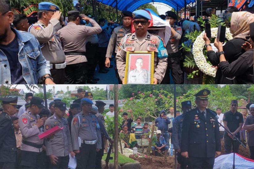 Kapolsek Manggala Bertindak Sebagai Irup Pada Upacara Pemakaman Purnawirawan Polri
