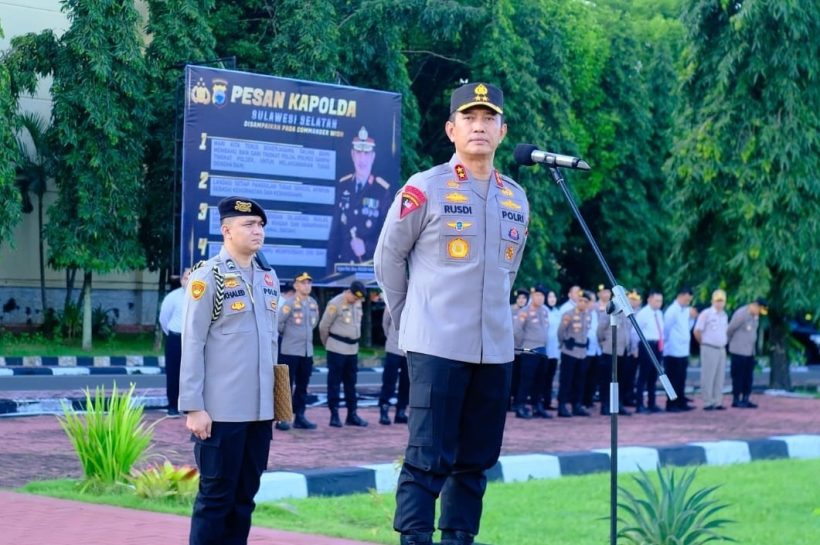 Kapolda Sulsel Pimpin Apel Pagi dan Tekankan Pentingnya Soliditas Personel